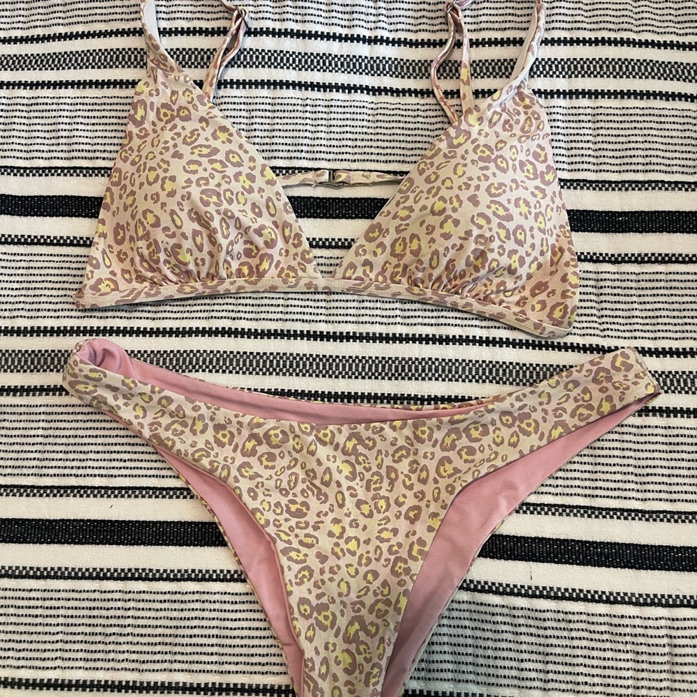 Leopard Print Bikini Set